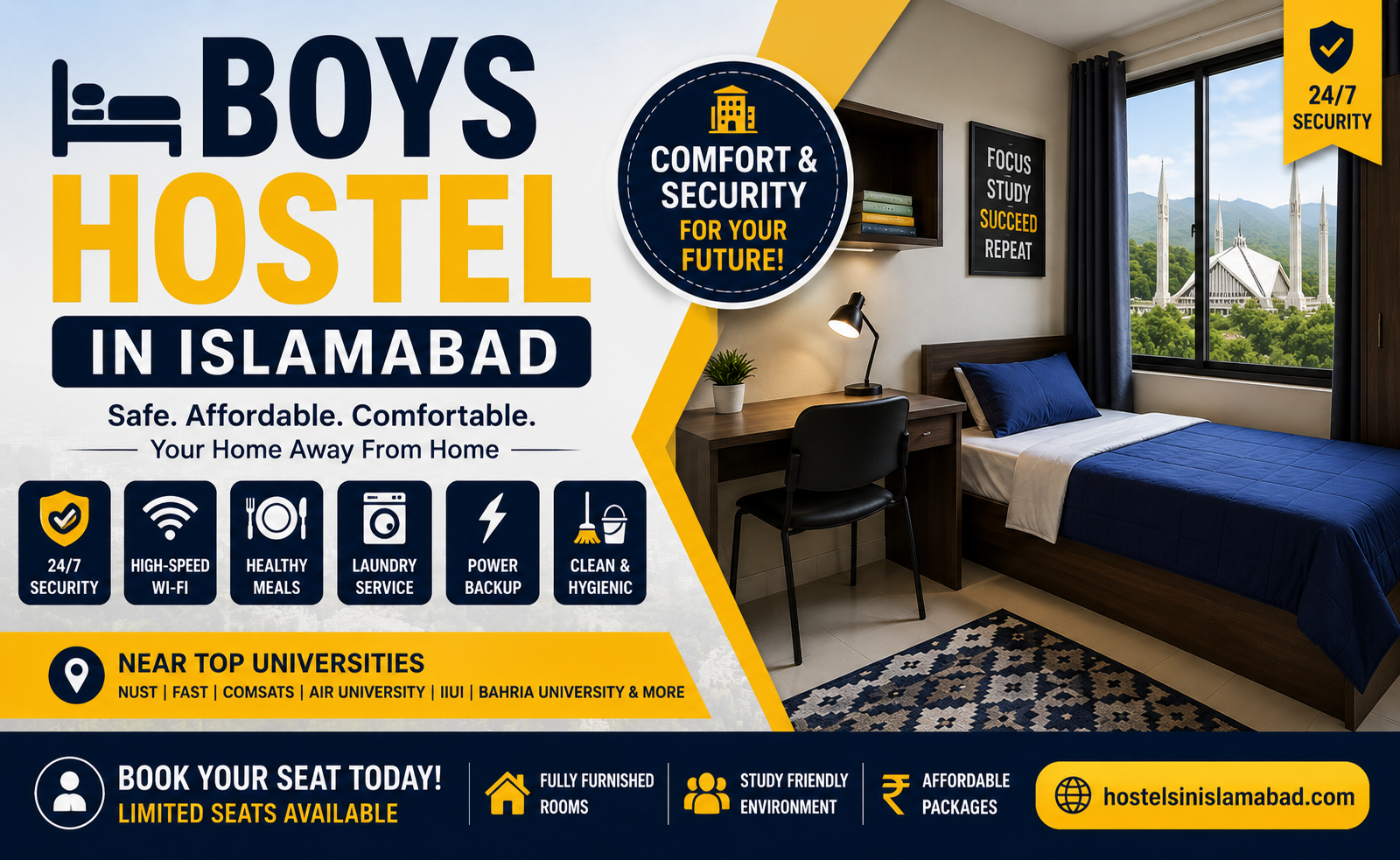 Boys hostel in Islamabad